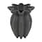 12" Black Ceramic Speckle Textured Vase with Tulip Style Opening